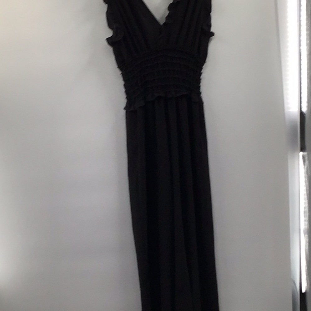 Max Studio Black Ruched Ruffled  romper - Picture 8 of 10